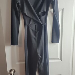 PrettyLittleThing Black Ribbed Knit Top(SOLD)